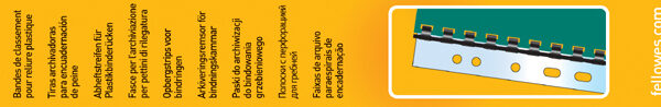 Fellowes Filestrips voor bindrug plastic, transparant