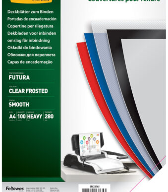 Fellowes schutbladen / dekbladen Futura, A4, transparant, mat, van PP
