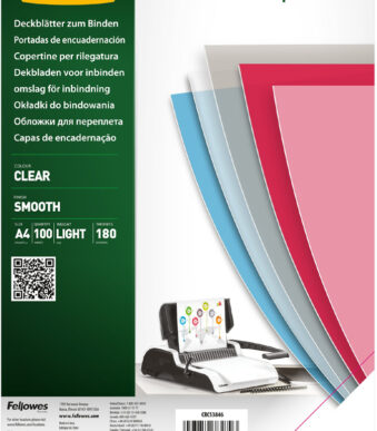 Fellowes schutbladen / dekbladen, DIN A4, PET, transparant, 0,18 mm