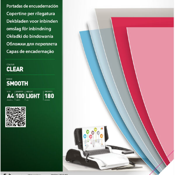Fellowes schutbladen / dekbladen, DIN A4, PET, transparant, 0,18 mm