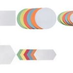 FRANKEN moderatiekaart/presentatiekaart cirkel, zelfklevend, kleuren assorti