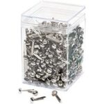 WEDO rondkop-monsterzak clips / splitpennen, glansvernikkeld, 18 mm