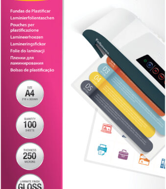 Fellowes lamineerhoes, DIN A4, glanzend, 500 mic, 100 st.