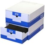 FAST Archief-schuifladen Tirofast, kleur: wit / blauw