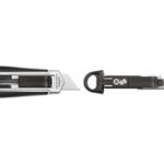 WEDO linkshandigen-cutter, trapezium blad, zwart/zilver