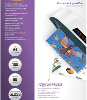 Fellowes lamineerhoes Super Quick, DIN A4, 160 mic, 100 st.
