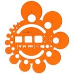 MINERVA afrondingssjabloon No 20, met radiussen 1 - 44 mm