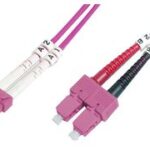 DIGITUS LWL patchkabel, LC-Duplex - SC-Duplex, OM4, 2,0 m