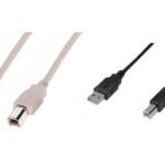 DIGITUS USB 2.0 kabel, USB-A - USB-B stekker, 3,0 m, beige