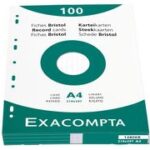 EXACOMPTA systeemkaarten, DIN A4, geruit, wit