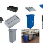 Rubbermaid uitbreidbare transportroller Slim Jim, zwart