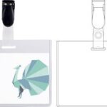 pavo naambordje, boven gesloten, met clip, 60 x 90 mm