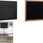 Securit krijtbord WOODY, met houten rand, teak, 300 x 400 mm