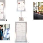 Securit voet voor vitrinekast STAINLESS STEEL