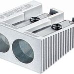 STAEDTLER dubbele puntenslijper graphite van metaal, zilver
