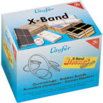 Läufer X-elastiek in doos - 500 g, 250 x 25 mm, kleuren assorti
