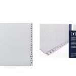 proOFFICE kunststof tabbladen, A-Z, A4, overbreed, 20-delig