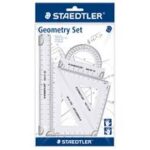 STAEDTLER geometrie-set, klein, 4-delig, transparant