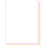 EXACOMPTA kettingpapier, 240 mm x 12´ (30,48 cm), 3-voud, wit/rose/geel, blanco