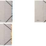 PAGNA sorteermap ´Easy Grey´, DIN A4, 12 vakken, lila