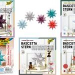 folia vouwbladen Bascetta-ster, ijsblauw / bedrukt, 150 x 150 mm, 90 g/m2, 32 vel