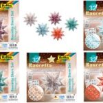 folia vouwblaadjes Bascetta-ster, ijsblauw / bedrukt