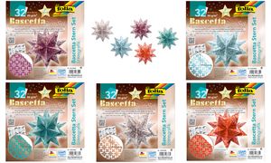 folia vouwbladen Bascetta-ster, 200 x 200 mm, wit/koper, 90 g/m2, 32 vel