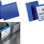 DURABLE etikethouder, met vouw, DIN A5 liggend, blauw