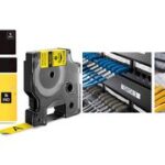 DYMO RHINO nylon-lettertape zwart/wit, 19 mm x 3,5 m