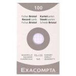 EXACOMPTA systeemkaarten, 75 x 125 mm, geruit, wit