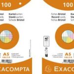 EXACOMPTA systeemkaarten, DIN A5, geruit, wit