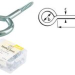 suki. schroefoog, 20 x 10 x 3,3 mm, houtdraad