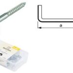 suki. schroefhaak met sleuf, 50 x 5,2 x 26 mm, houtdraad