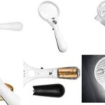 WEDO PROFI-loep met greep en LED-Licht, rond, wit/zwart