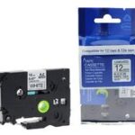 rillprint lettertapecassette, zwart/wit, 9 mm, x 8 m