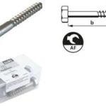 suki. Houtdraadbout, zeskantkop, 8x50 mm, RVS, 10 st.