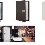 Securit menukaartmap 'RAW', A5, leer, zwart