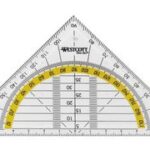 WESTCOTT geodriehoek, hypothenusa: 140 mm, transparant