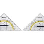 WESTCOTT geodriehoek, hypothenusa: 220 mm, met greep