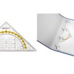 WESTCOTT geodriehoek om in ordner te hangen, hypothenusa: 140 mm