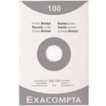 EXACOMPTA dossierkaarten, 100 x 150 mm, geruit, wit