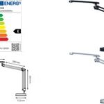 Hansa LED-bureaulamp 4 Stars, met voet, zwart