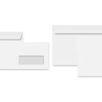 Clairefontaine envelop 110x220 mm, recycled wit, 80 g/m2, z. venster, zelfkl., 500 st.