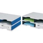 styro basiseenheid styrodoc duo, 4 vakken, zwart/grijs