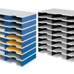 styro basiseenheid styrodoc trio, 24 vakken, blauw/grijs