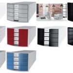 HAN ladenbox IMPULS 2.0, 4 lades, lichtgrijs / blauw