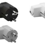 BACHMANN randaarde haakse montagestekker, zwart