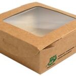 PAPSTAR fijnkostbox ´pure´, vierkant, 650 ml, bruin, karton