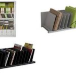 PAPERFLOW sorteerrek met schuine vakken, 14 vakken, polystyrol, grijs