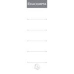 EXACOMPTA ordnerrug-etiketten, 28 x 185 mm, wit